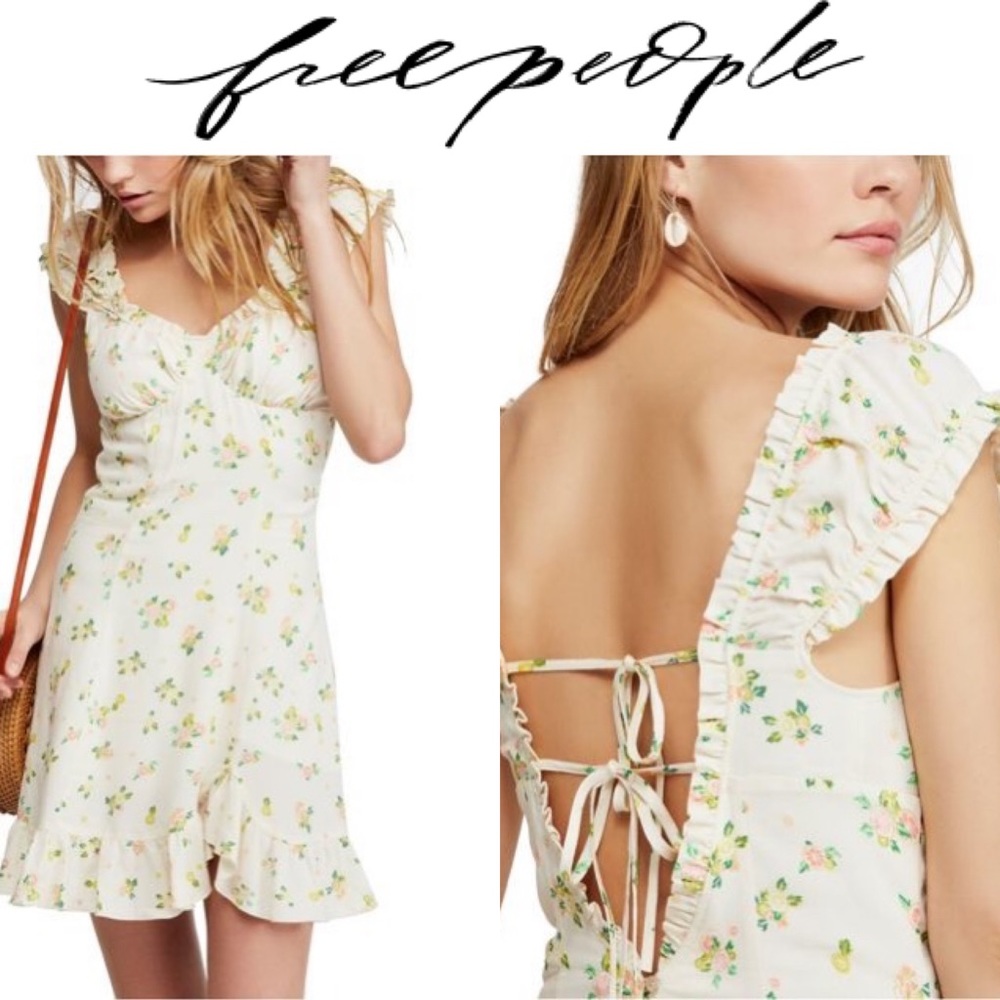 🔖New XS FREE PEOPLE Like a Lady Print Mini Dress